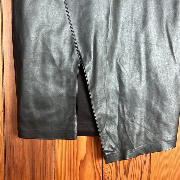 Bailey 44 Leather and Jersey Pencil Skirt - Picture 4 of 6